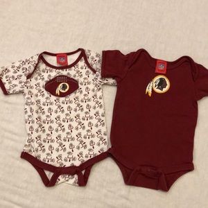 Pair of Redskins or Florida State onesies